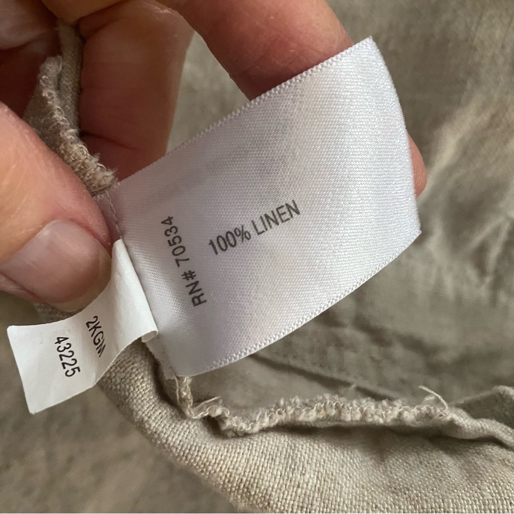 Orvis Shoreline Linen Shirt/Jacket/Shacket Tan/Neutral/Flax Women's Size Small - Picture 5 of 7